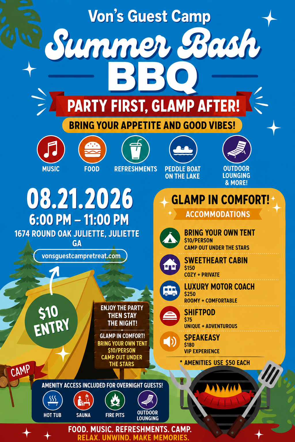 Von's Guest Camp Summer Bash